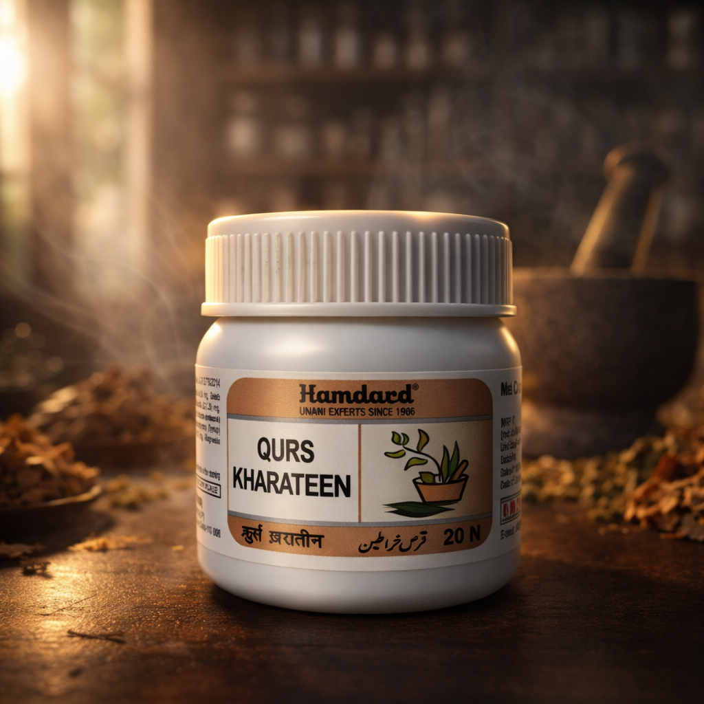 Hamdard Qurs Kharateen – Unani Herbal Vitality Tablets Net Qty. - 20N