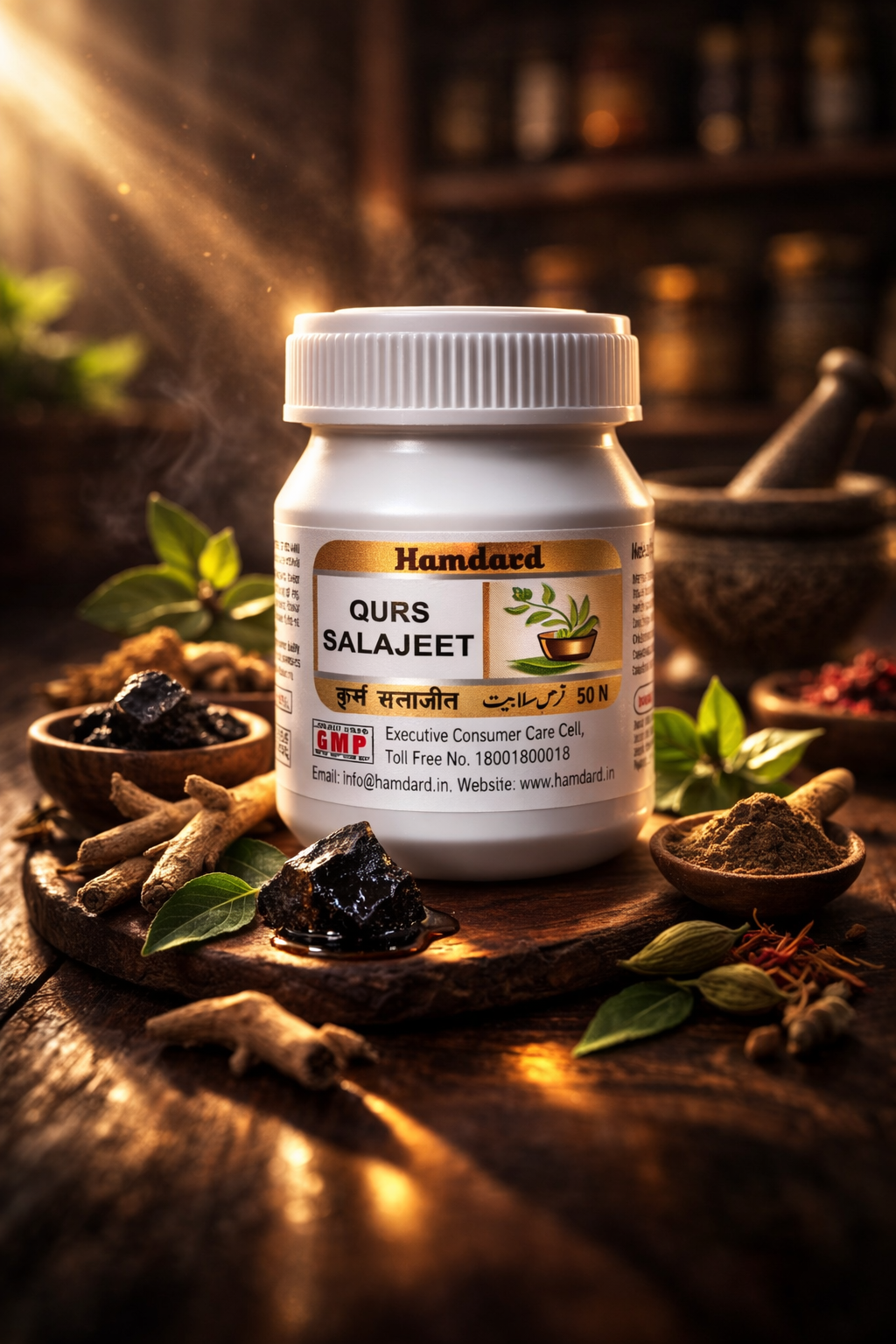 Hamdard Qurs Salajeet 50 Tablets – Unani Herbal Tablets for Strength & Vitality