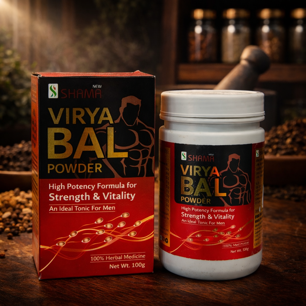 New Shama Virya Bal Powder – Herbal Strength & Vitality Support for Men Net Wt. 100g