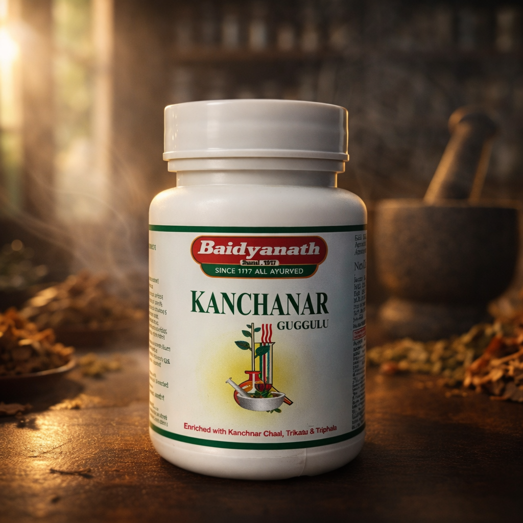Baidyanath Kanchanar Guggulu – Ayurvedic Herbal Tablets Net cont. - 80 Tablets