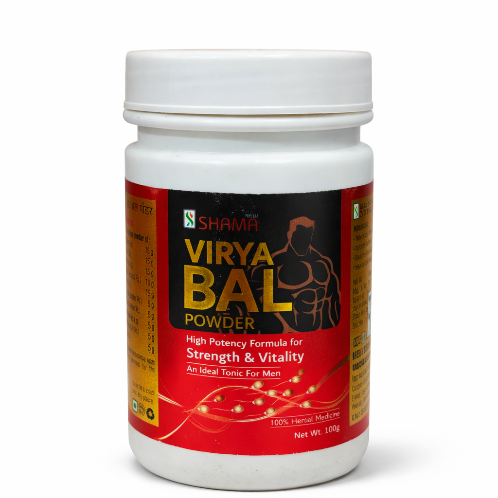 New Shama Virya Bal Powder – Herbal Strength & Vitality Support for Men Net Wt. 100g