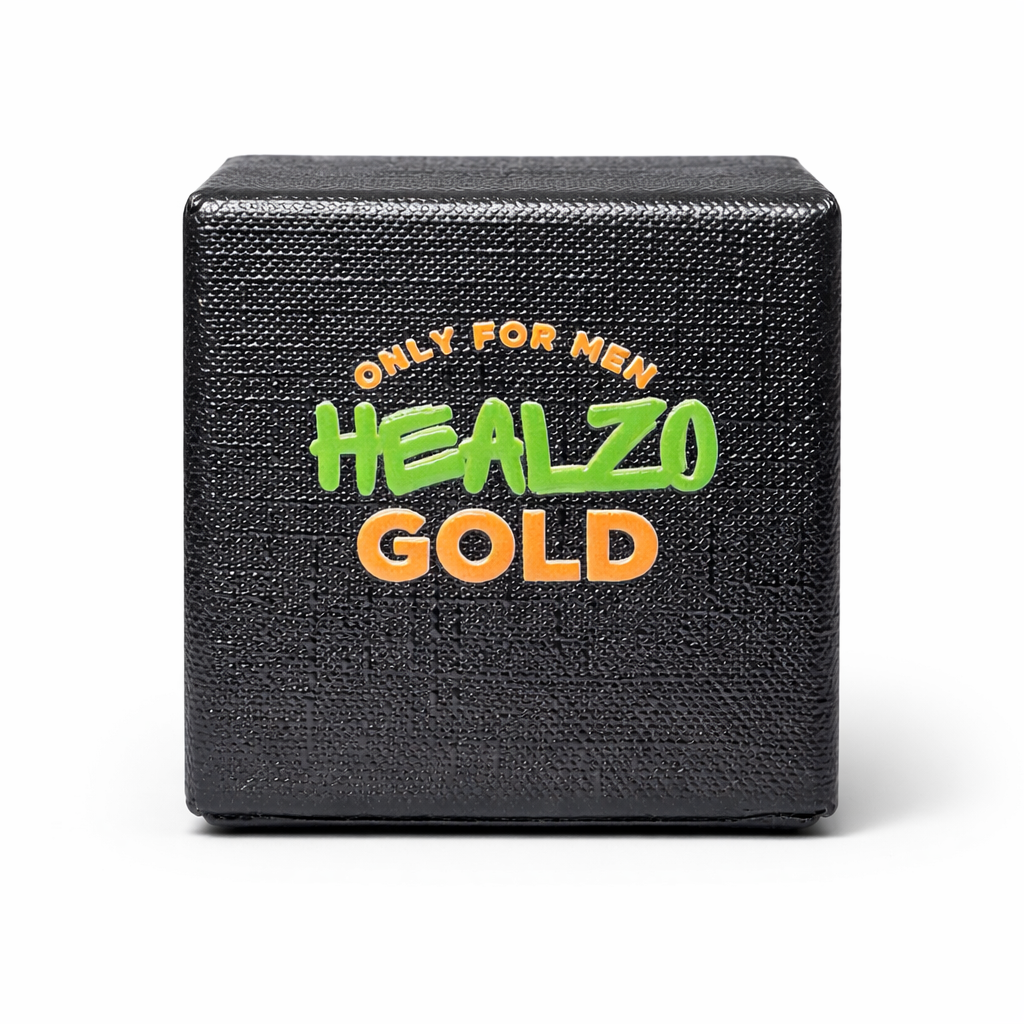 Healzo Gold for Men – Premium Gold Capsules Supplement | Luxury Herbal Wellness Formula | 5 Gold coated tablet pack