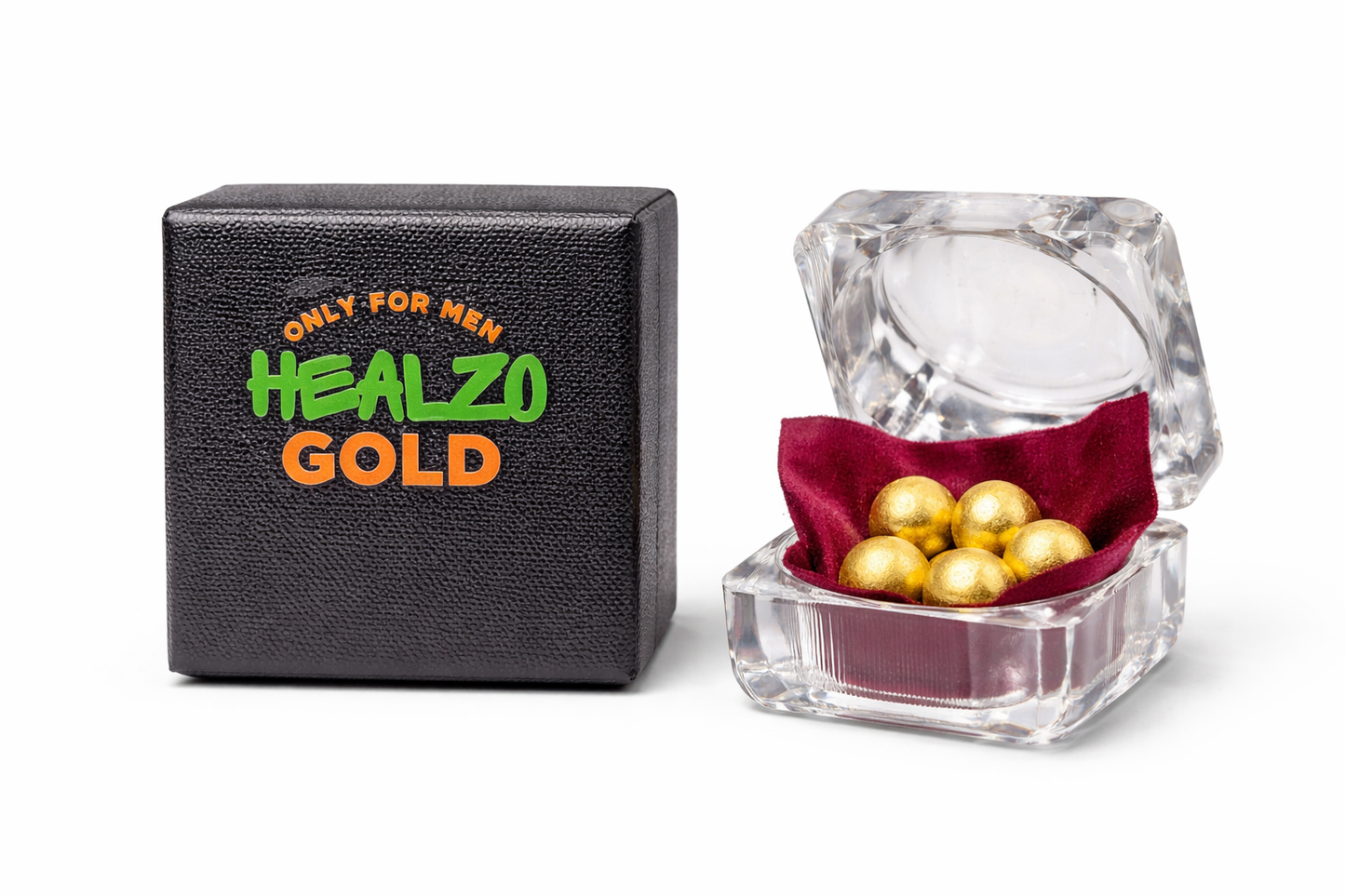Healzo Gold for Men – Premium Gold Capsules Supplement | Luxury Herbal Wellness Formula | 5 Gold coated tablet pack