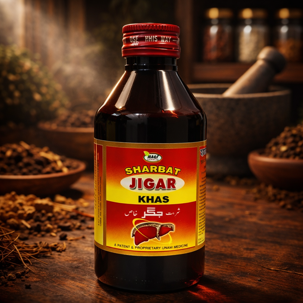 MAQS Sharbat Jigar Khas – Unani Herbal Liver Support Syrup Net - 200ml