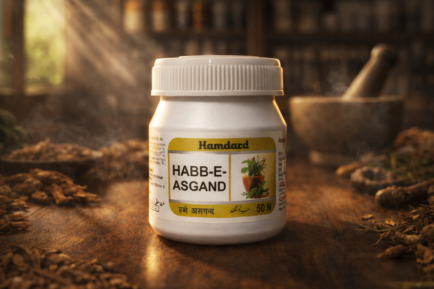 Hamdard Habb-E-Asgand 50 Tablets – Unani Ashwagandha Tablets for Strength & Vitality